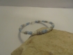 Bracelet femme mini perles gris, bleu clair et blanc nacré 