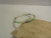 Bracelet femme mini perles gris, vert pale et blanc nacré 