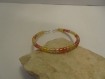 Bracelet ado mini perles orange et jaune 
