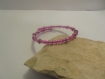 Bracelet femme mini perles rose et argenté 