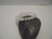 Bracelet femme perles transparent et argenté 