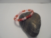 Bracelet femme perles orange et perles rose 