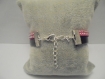 Bracelet femme cuir et suédine strass 