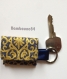 Porte clés pochette jeton en tissu 