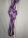 Collier sautoir en tricotin violet dégradé 