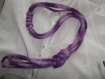 Collier sautoir en tricotin violet dégradé 