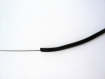 Cordon creux en caoutchouc noir pour couvrir fil mémoire ou fil pour bijoux 