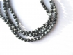 25 perles en obsidienne rondes noires 4 mm 