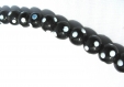 4 perles lampwork faite main noires à poids blancs 11 mm 