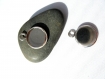 2 pendentifs pour cabochons de 10 mm en acier inoxydable 