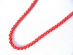 10 perles de corail rouge rondes de 4 mm 