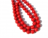 10 perles rondes de corail rouge de 6 mm 