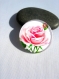 Cabochon en verre rose rose 25 mm 