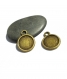 2 supports cabochons bronze taille à incruster 12 mm 