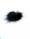 Boule de peluche pompon rond 30 mm noir 