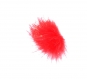 Boule de peluche pompon rond 30 mm rouge 