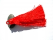 Grand pompon rouge en nylon de 7,4 cm 