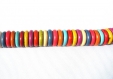 10 rondelles disques multicolores en turquoise synthétique (howlite) 12 mm 