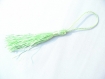 Grand pompon pampille vert anis en polyester de 13 cm 