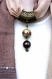 Bijoux de foulard bronze bohême ivoireorange et marron 