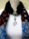 Bijoux de foulard perles lampwork bleues 