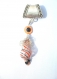 Bijoux de foulard orange et noir perle goutte transparante nacre oeil de chat 
