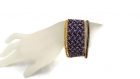 I nastri blu : bracelet manchette bleu et doré 