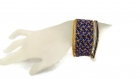 I nastri blu : bracelet manchette bleu et doré 