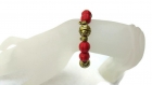 Bracelet rouge en pierres imitation howolite = les ethniques 