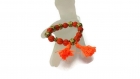 Bracelet orange en pierre imitation howlite = les ethniques 