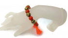 Bracelet orange en pierre imitation howlite = les ethniques 
