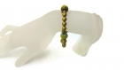 Bracelet doré en perles tchèques et perles potirons 