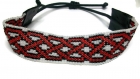 Bracelet homme en perles de rocaille motifs ethniques. 
