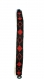 Bracelet homme en perles de rocailles noires et rouges 