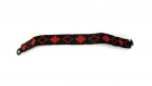 Bracelet homme en perles de rocailles noires et rouges 