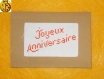 Carte postale marron "joyeux anniversaire" 