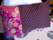 Coussin de décoration motif pois et tissu japonais 