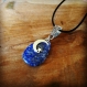 ☆ collier celtique ☆ lune et véritable lapis-lazuli 