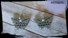 Boucles d'oreilles fantaisie papillons en bois 