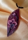 Collier pendentif en bois avec orchidée 