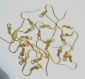 100 crochets boucle d'oreille 18mm couleur doré 