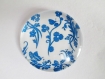 1 cabochons en verre imprimé fleur bleu 25mm (4) 