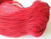 20 mètres fil coton ciré rouge 1.5mm 
