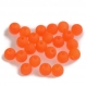 10 perles orange fluo givré en verre 8mm 