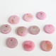 10 perles pendentifs nacre couleur rose 10mm 