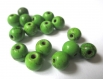 30 perles vert turquoise de synthèse howlite 6mm 