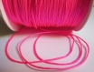 5m fil nylon rose fluo tressé 0.8mm 