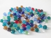 100 perles rondelle à facettes irisé en verre mélange de couleur 6x8mm 