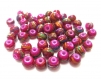 20 perles violine tréfilé multicolore en verre peint 4mm (a-17) 