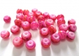20 perles rose tréfilé multicolore en verre peint 4mm (a-23) 